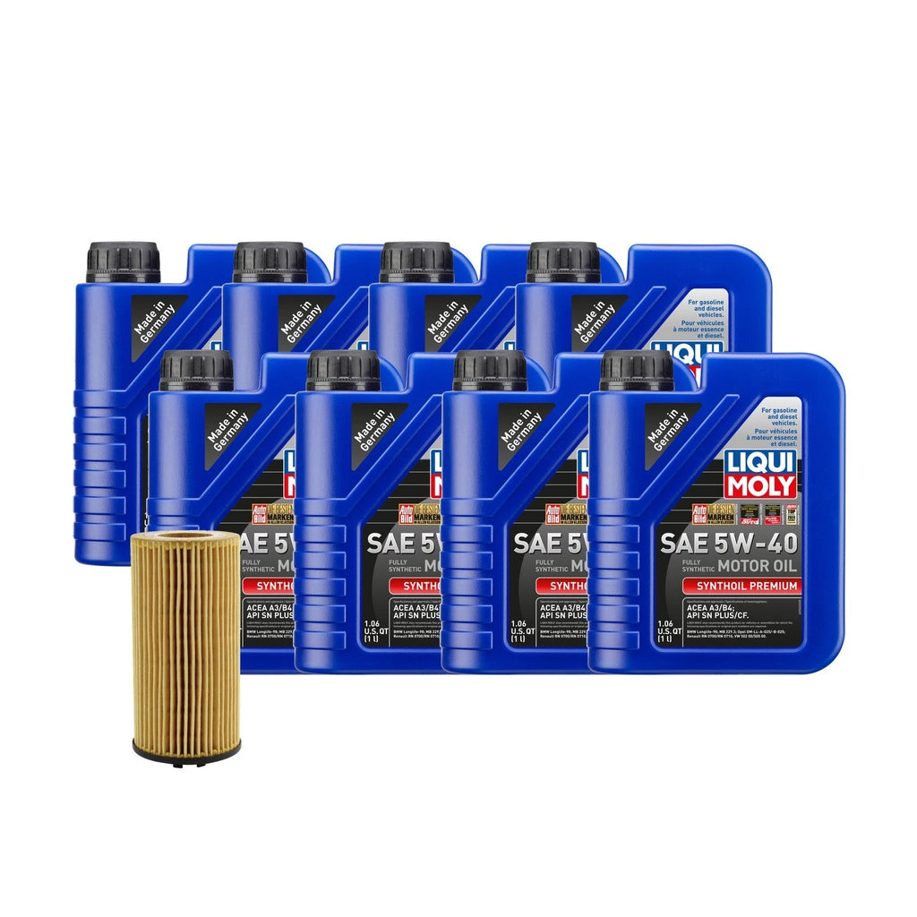 Oil Change Kit for Audi V8 4.2L (2003–2009) - 8L Liqui Moly 5W-40