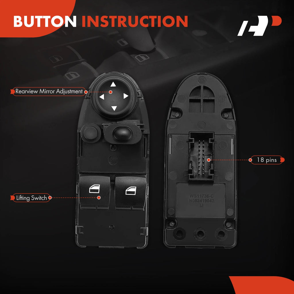 Power Window Switch for BMW 328i 2007–2013, 328xi 2007–2008, 335i 2008, M3 2008