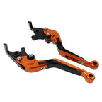CNC Orange Extendable Brake Clutch Levers for Kawasaki Ninja 125 250 Z125 Z250 (2018–2023)