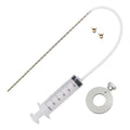 Stainless Steel Fork Oil Tool Kit for Motorcycles (60ml Dispenser, Hose Clamps)