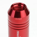 20 PCS Open End M12x1.5 60mm Tall Red Aluminum Lug Nuts for JDM Vehicles