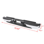 Chrome Rear Step Bumper for Chevy Silverado 2500 HD 3500 (1999-2007)