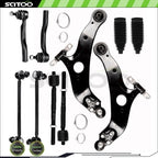 10Pcs Front Lower Control Arm Tie Rod End Sway Bar for Toyota Sienna (2004–2010)