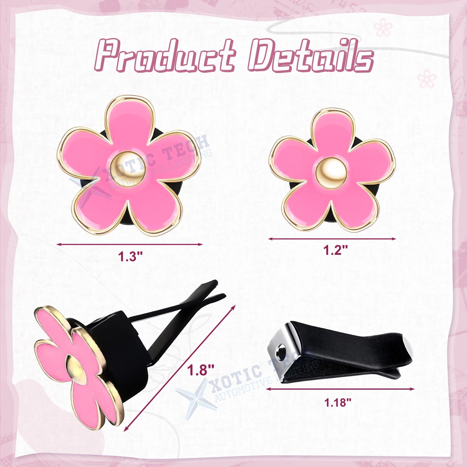 Daisy Flower Air Freshener for Car by Make Model (YYYY-YYYY)
