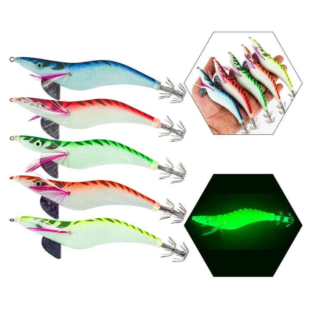 3D Eyes Squid Lure for Cuttlefish Fishing (Luminous Coating)