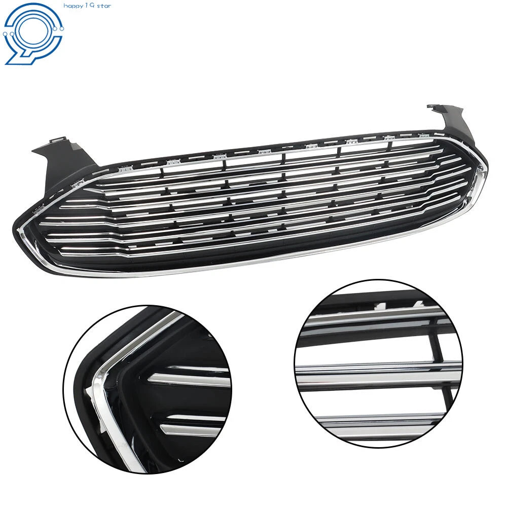 Front Bumper Cover & Grill for Ford Fusion (2013–2016) with Fog Light Covers