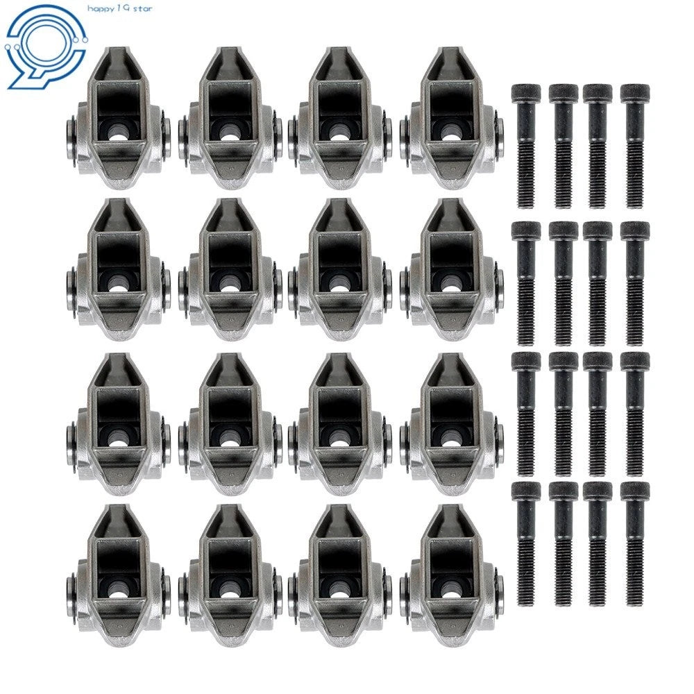 Set of 16 Rocker Arms Trunion Kit for LS1 4.8 5.3 5.7 6.0 (1997–2006)