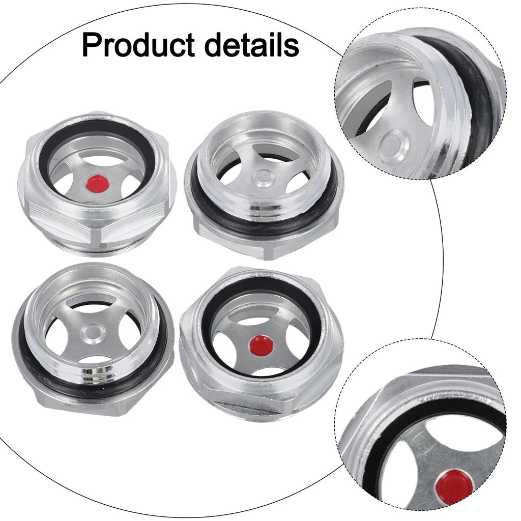 Pack of 4 Oil Sight Glass for Air Compressor 1 Inch NPT Thread