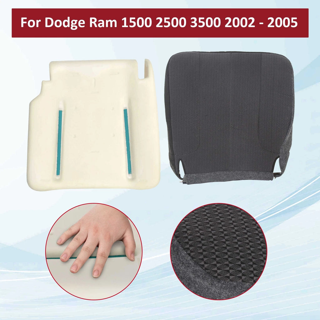 Driver Bottom Seat Cover with Foam Cushion for Dodge Ram 1500 2500 (2002–2005)