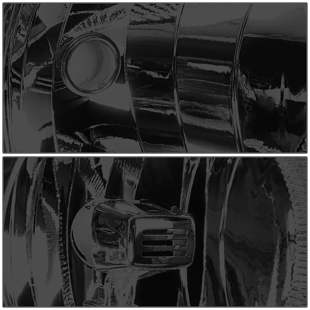 Pair of Tinted Housing Amber Corner Headlights for Chevy Silverado (2007–2014)