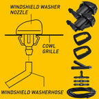 Windshield Washer Nozzle Hose Kit for Jeep Liberty Commander (2002â2010)