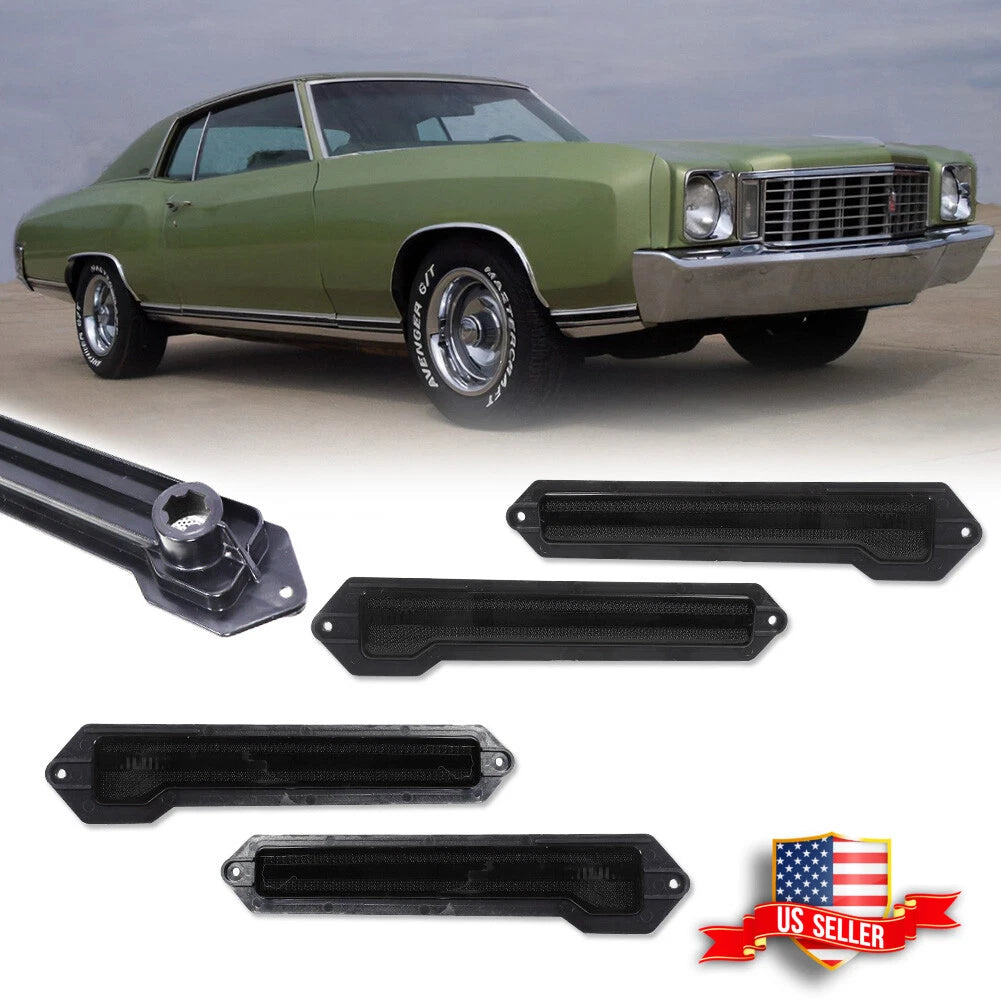 Set of 4 Smoked Bumper Side Marker Lights for Chevrolet Monte Carlo (1970–1972)
