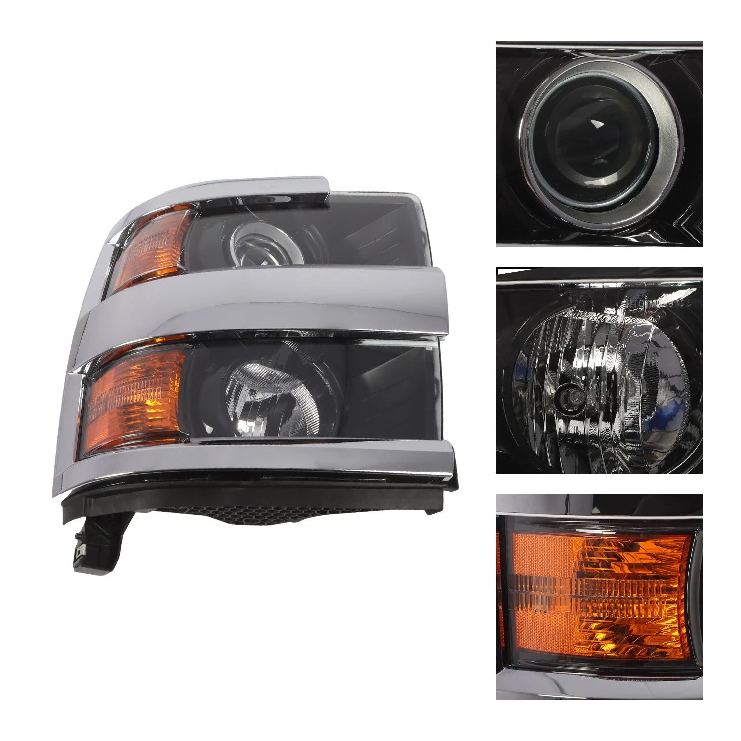 Halogen Headlight for Chevy Silverado 2500HD 3500HD (2015–2019) Rh