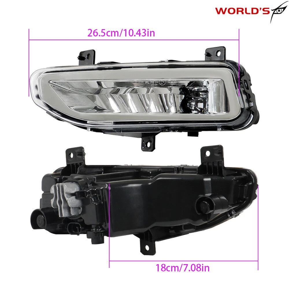 Set of 2 Front LED Fog Lights for Nissan Frontier Sentra Titan XD (2020–2022)