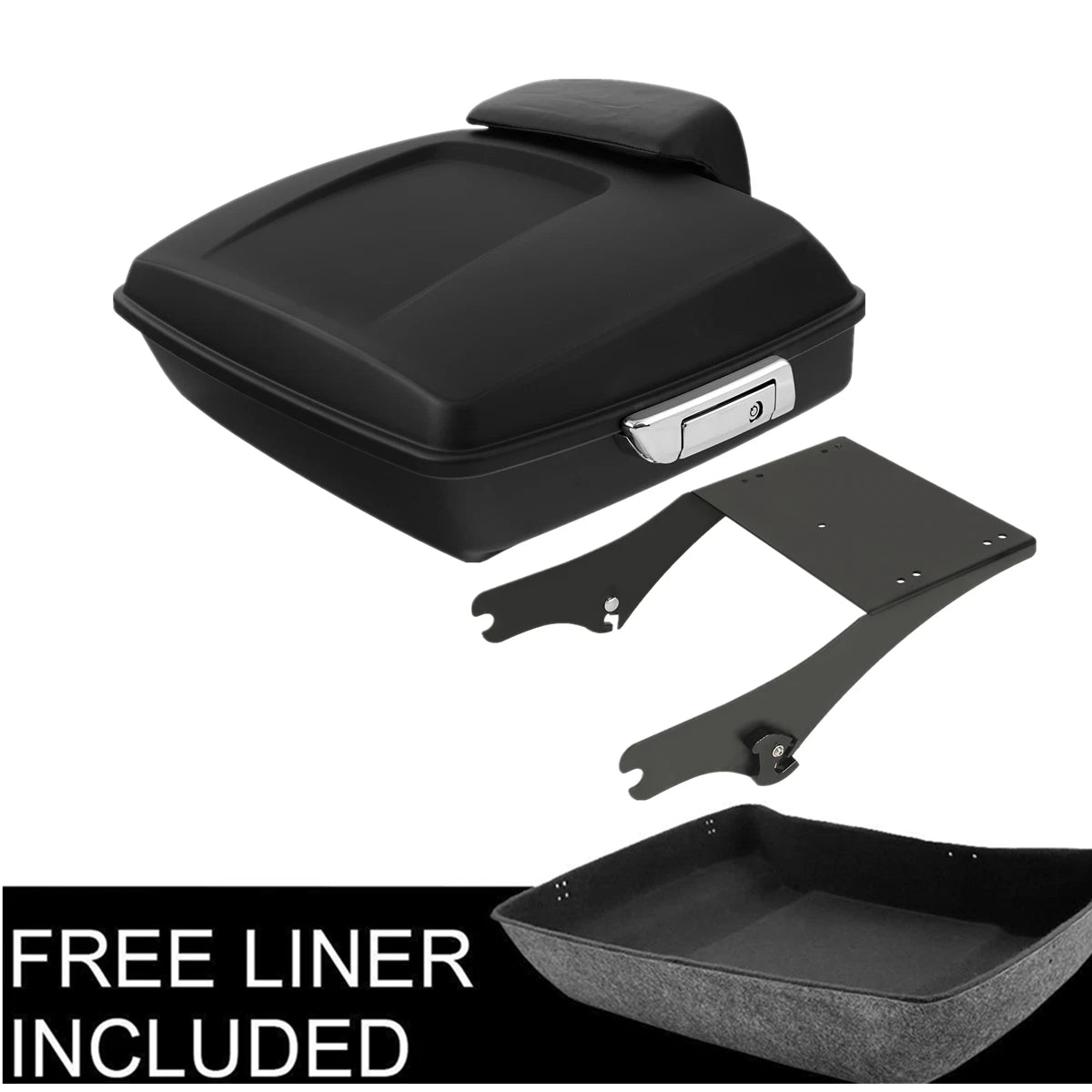 Trunk Backrest Pad Mount Rack for Harley Touring (1997–2008)