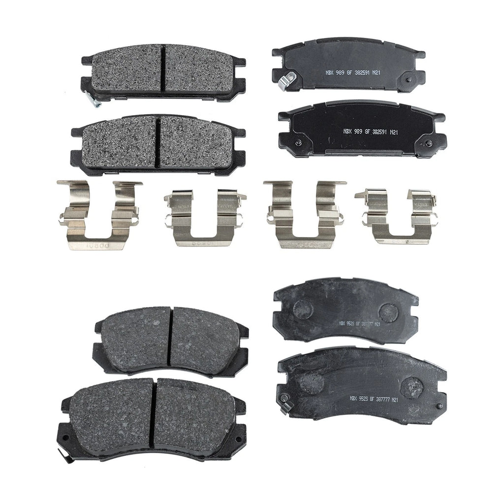 Set of 4 Semi-Metallic Brake Pads for Subaru Legacy (1996)
