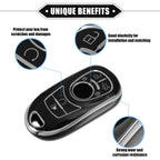 6 Button Key Fob Case Cover for Buick Encore, Enclave (2013–2021) TPU Black