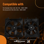 A/C Condenser Radiator Cooling Fan 2PCS for Honda Civic (2012–2015)