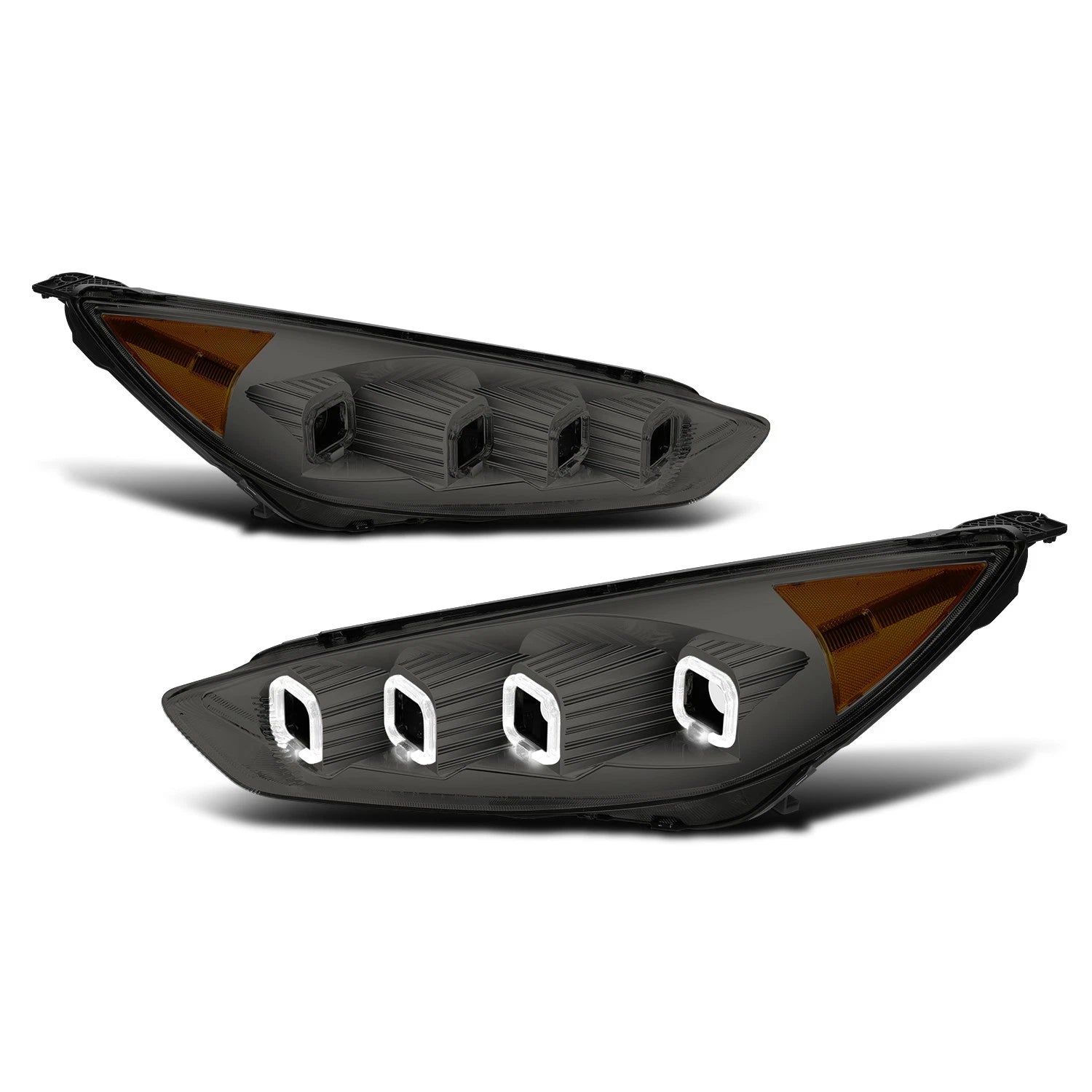 Quad Sequential LED DRL Projector Headlights for Ford Focus (2015–2018)