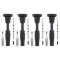 Set of 4 NGK G-Power Platinum Spark Plugs & Coil Boots for Cadillac ATS CT6 (2013–2020)