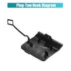 Rear Bumper Tow Hook Cap for Mercedes Benz E-Class (W212) A2128850726 Black