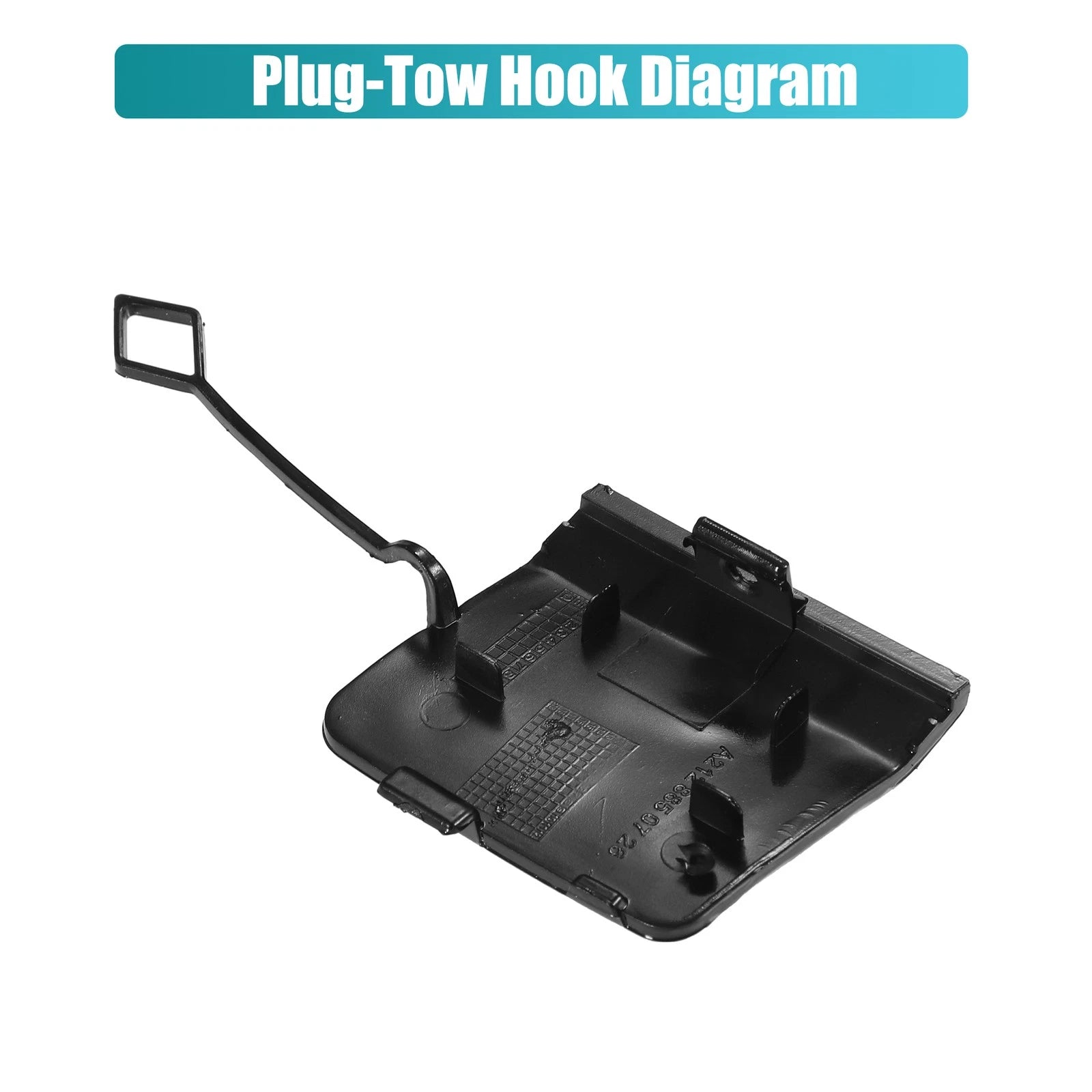 Rear Bumper Tow Hook Cap for Mercedes Benz E-Class (W212) A2128850726 Black