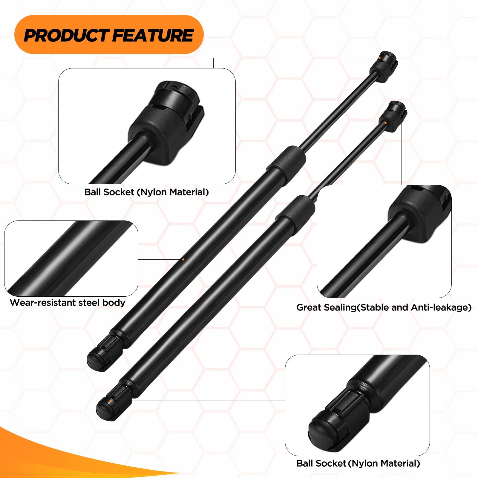 2x Front Hood Lift Supports for Ford Excursion F250 F350 (2000–2005)