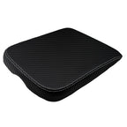 Console Armrest Cover for Dodge Ram (2002–2008) PVC Carbon Fiber White Stitch