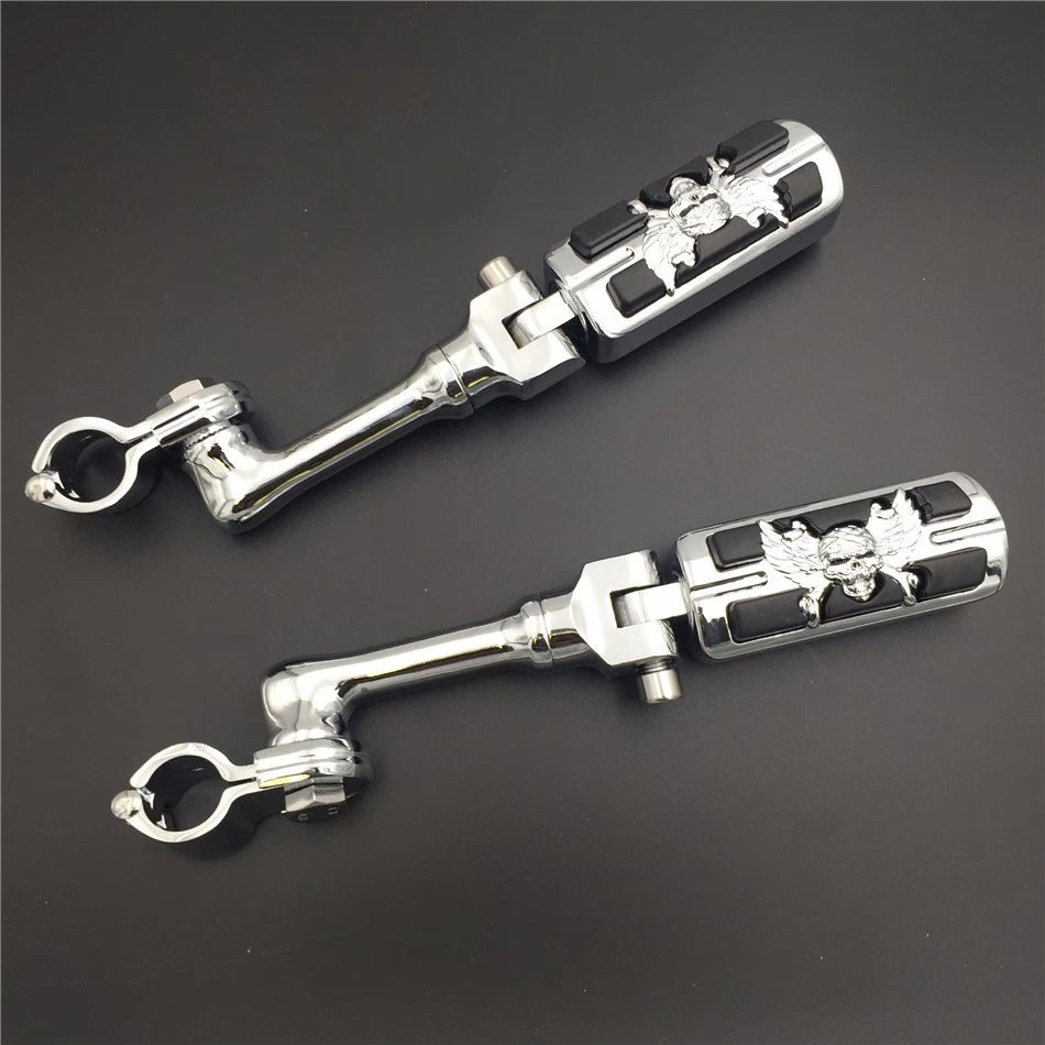 Chrome 1" LA PMK FootPeg for Honda GoldWing VTX1300 Shadow Valkyrie (2001–2008)