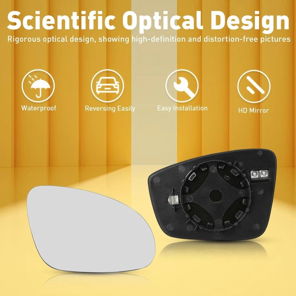 Heated Mirror Glass with Backing Plate for VW Jetta Beetle (2011–2018)