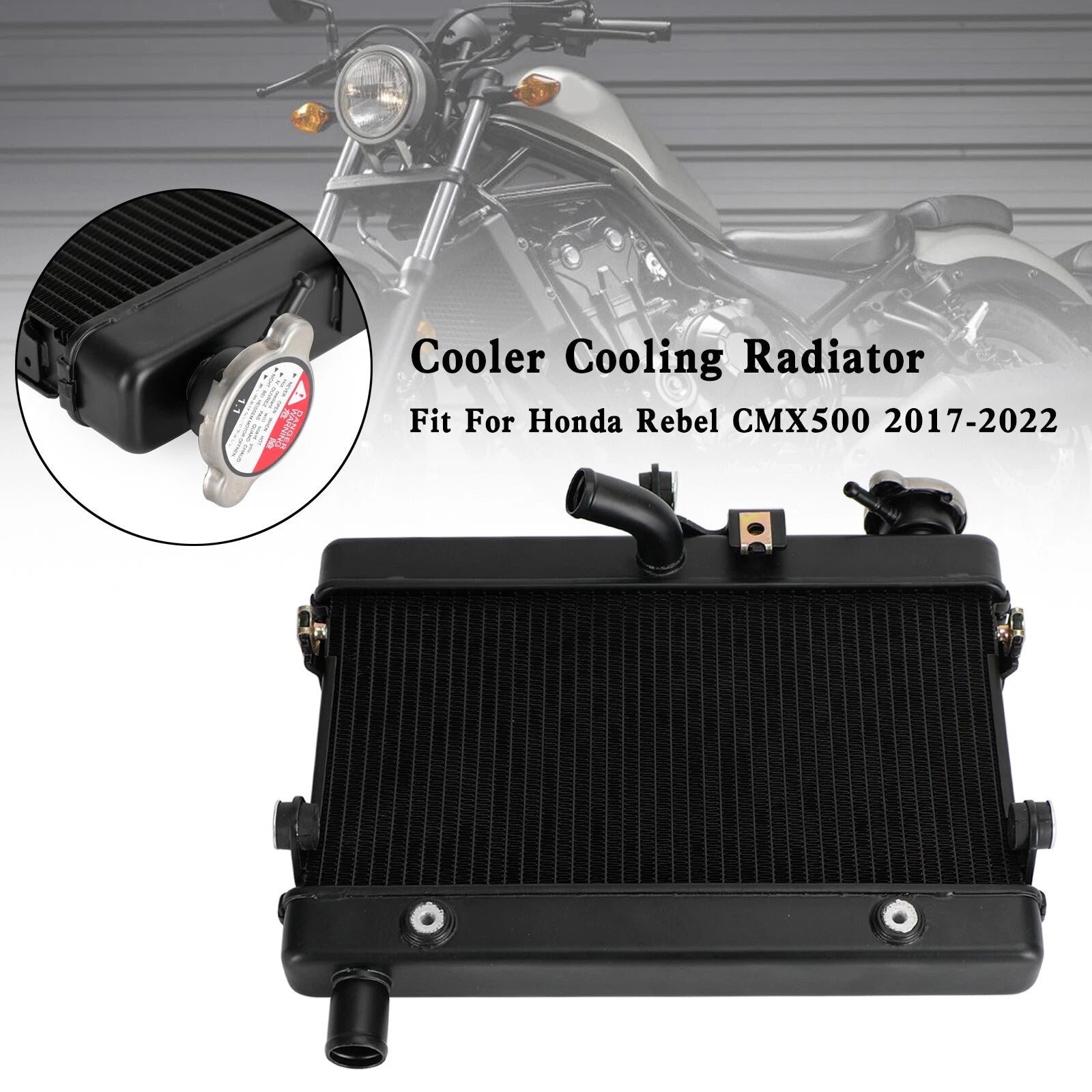 Radiator Cooling Cooler for Honda Rebel CM 500 CMX500 (2017–2024) T9