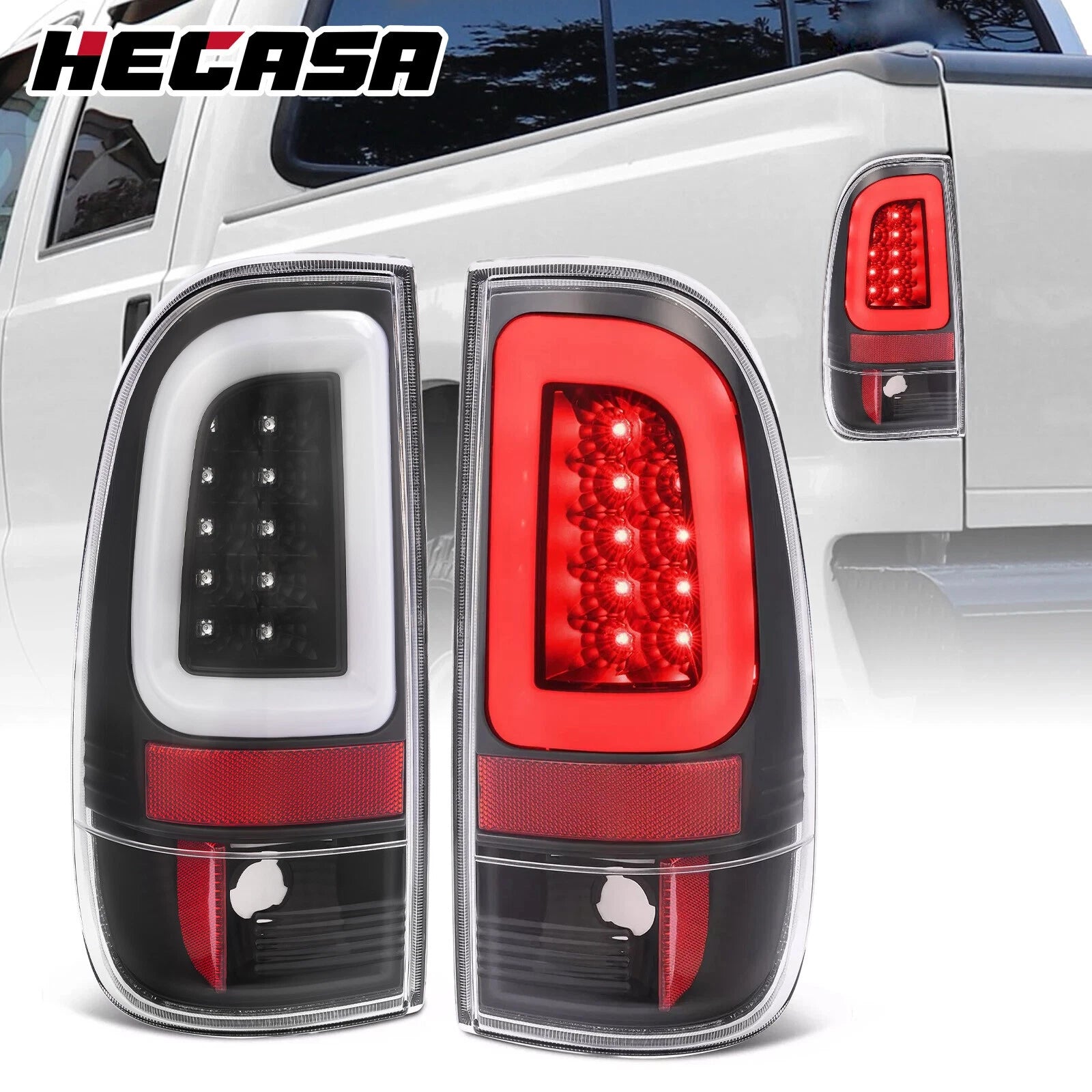 LED Tube Tail Lights Brake Lamps for Ford F150 (1997–2003) F250 F350 (1999–2007)