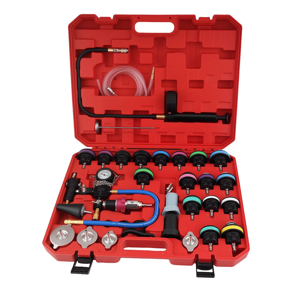 33Pcs Radiator Pressure Tester & Coolant Vacuum Refill Kit for Universal Fit