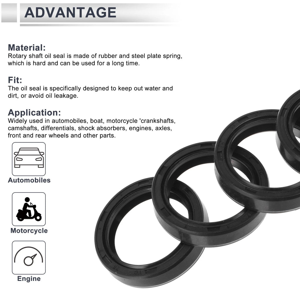 Set of 5 Oil Seal Rotary Shaft Seal TC Ring Nitrile Rubber 28x37x8mm