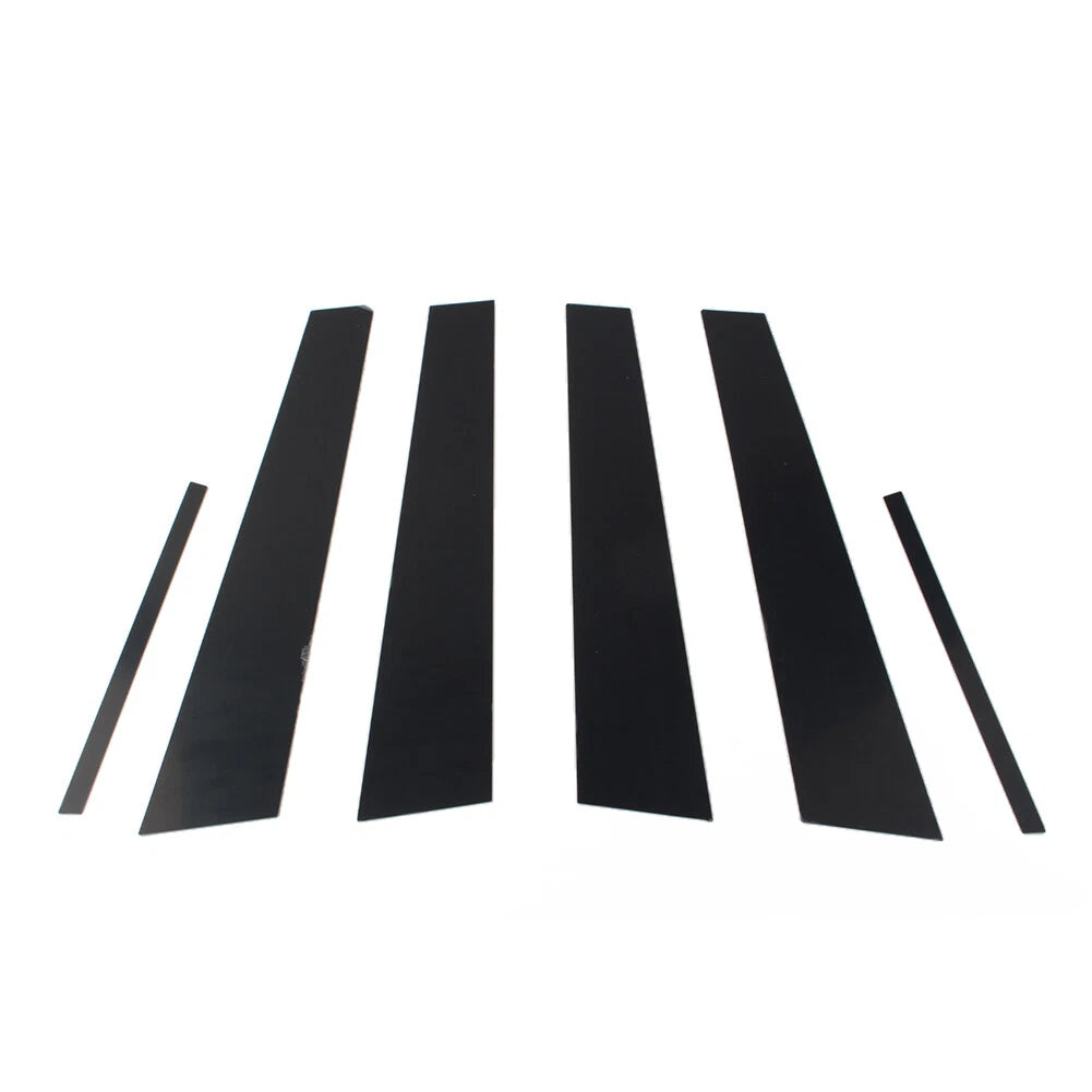 6X Bright Black Pillar Posts Door Window Trim for Dodge Charger (2011–2021)
