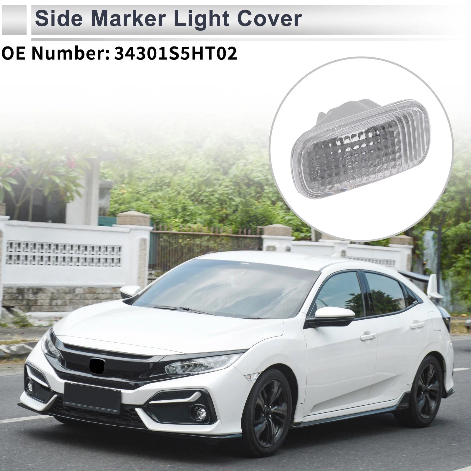 1pc Side Marker Light Cover for Honda AZZ (2002–2008) No. 34301S5HT02