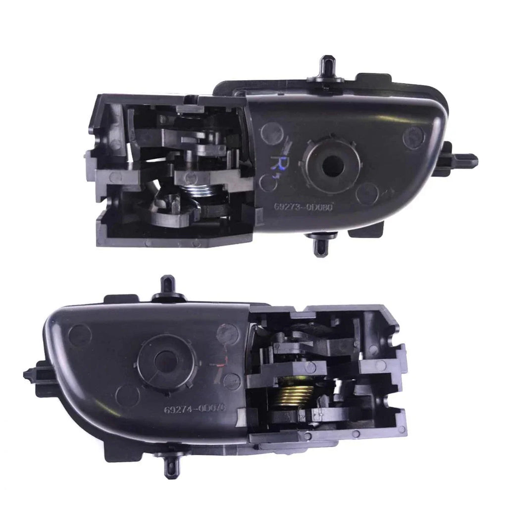 Interior Door Handle Black Pair L+R Fits Toyota Vios Yaris 4D Sedan 2007-12 D06