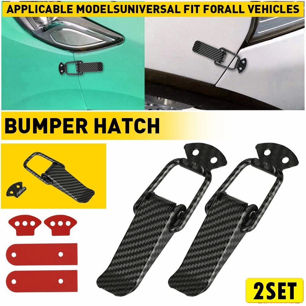 Set of 4 Quick Fiber Carbon Release Fasteners for Bumpers (Universal)