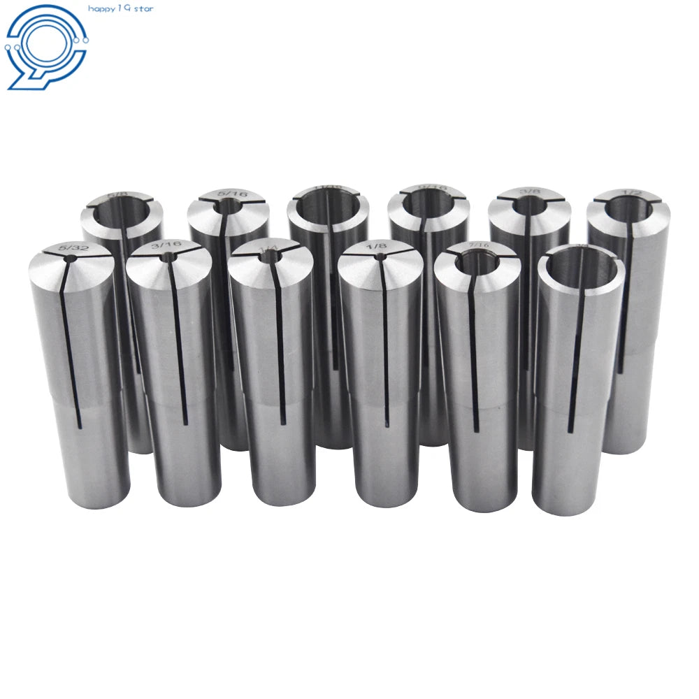 Set of 12 Morse Taper Shank Collets for 3MT (1/8" - 3/4" Chuck)