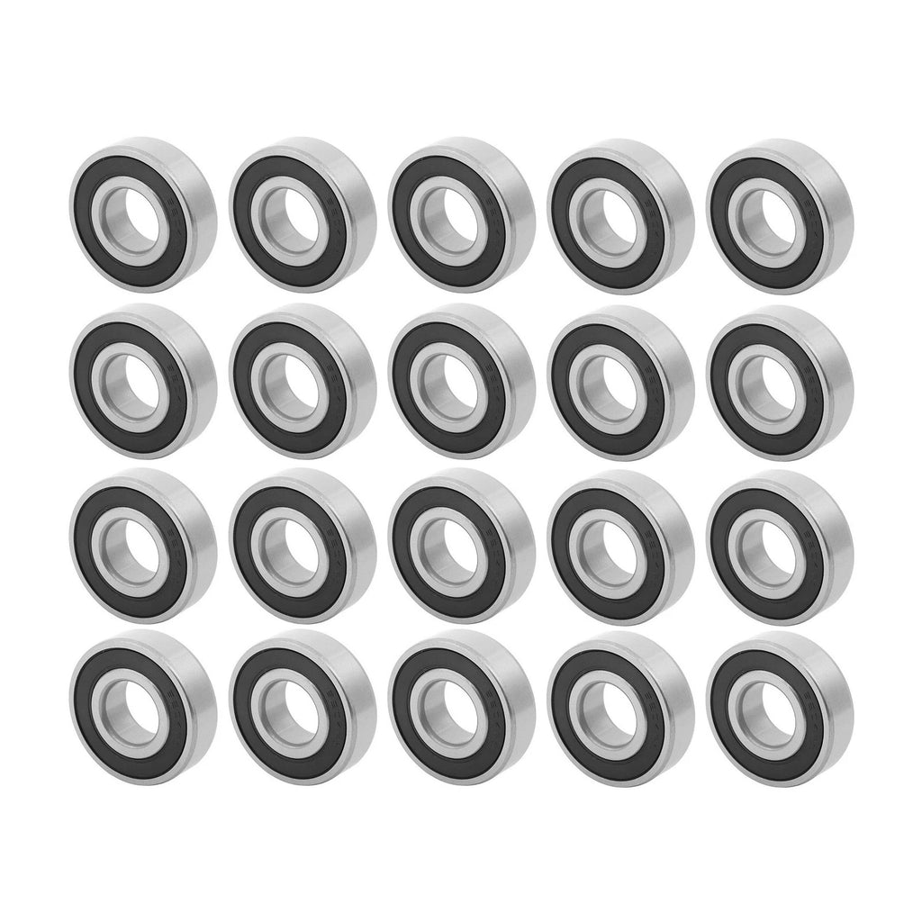 Set of 20 Deep Groove Ball Bearings for Various Applications (20mm ID)