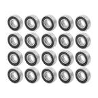 Set of 20 Deep Groove Ball Bearings for Various Applications (20mm ID)