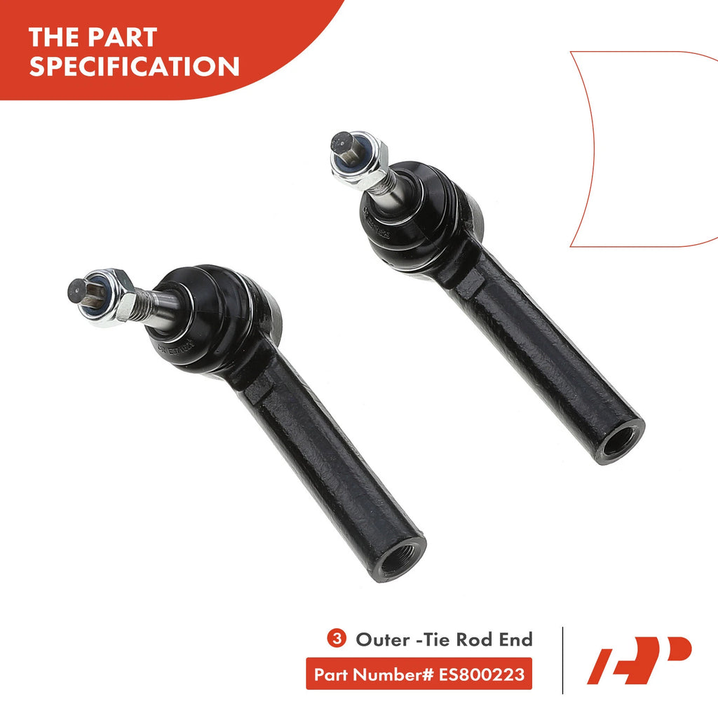 8x Front Control Arm Tie Rod Ends for Chevy Silverado 1500 (2007-2013)