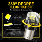 2X LED Daytime Running Light Bulbs for AUXITO 1156 7506 (Cool White)