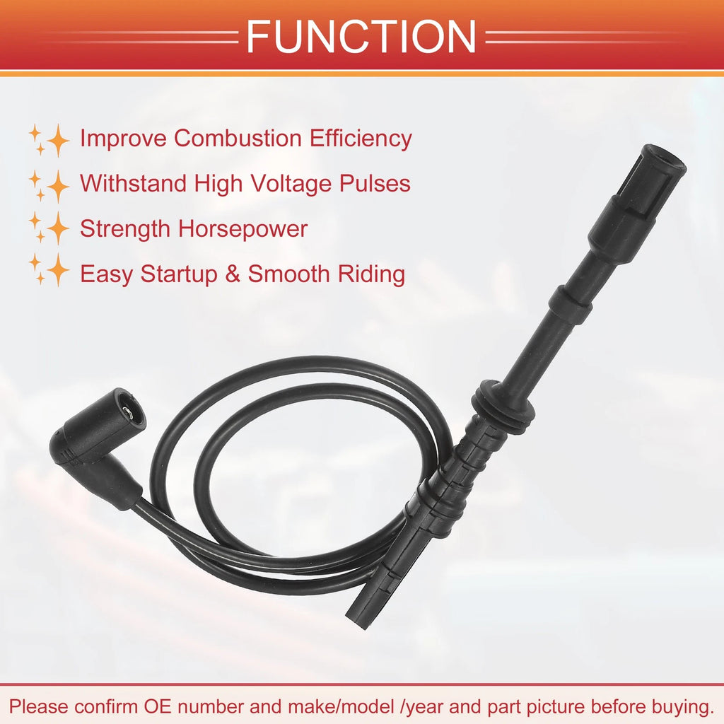 6 Pcs Ignition Coil Spark Plug Wire No. 021905430DA for Volkswagen Jetta 