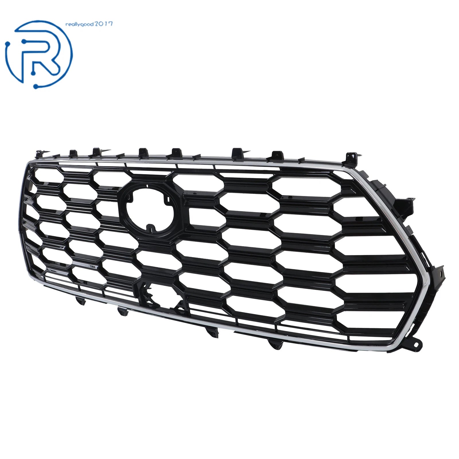 Front Bumper Grille for Toyota Sequoia (2023-2024) Black Chrome