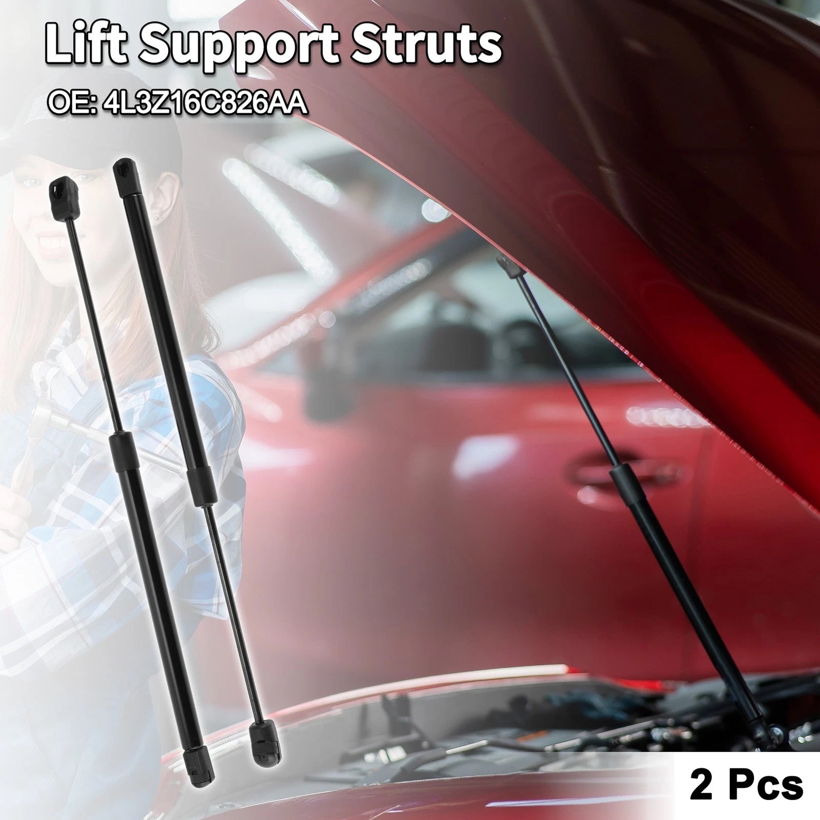 Front Hood Lift Supports Struts No. 4L3Z16C826AA for Ford F-150 (2004–2008)