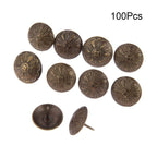 100X Antique Bronze Upholstery Nails for Furniture (19mm x 15mm)