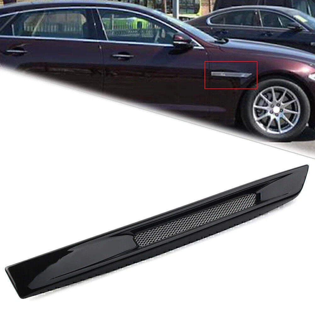 Gloss Black Front Right Fender Air Vent Grille for Jaguar XJ (2010-2019)