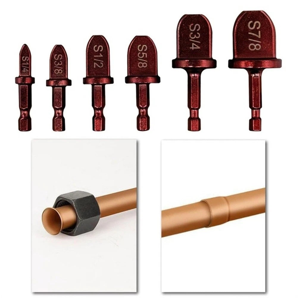 6-Pc Tube Expander Kit 1/4 in Hex Shank for Imperial Copper