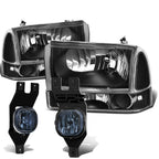 Headlight and Turn Signal Lamp Set + Smoked Fog Light for Super Duty (1999–2004)